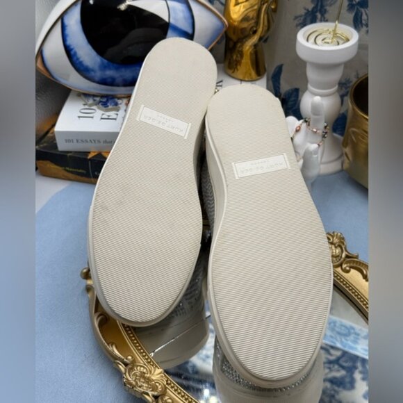 🆕 KURT GEIGER LONDON 🧿 NWOT Laney Silver Crystal Low Top Sneaker, Sz 39 US 8.5 - Picture 12 of 16